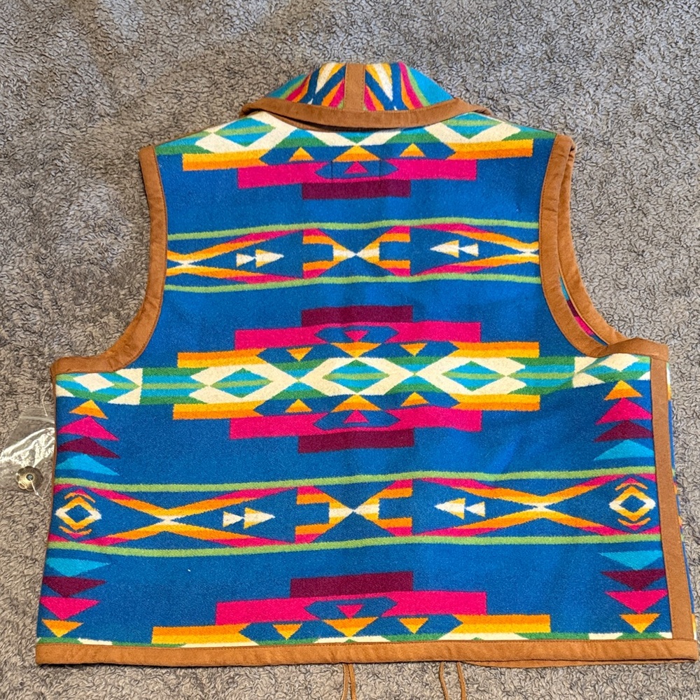 NEW Pendleton Multicolor Aztec Wool Jacket - Blue… - image 4